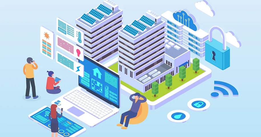 Illustration highlighting security for IIoT devices