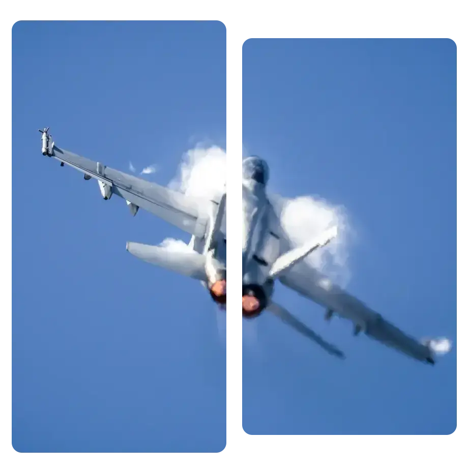 Military jet performing maneouvers