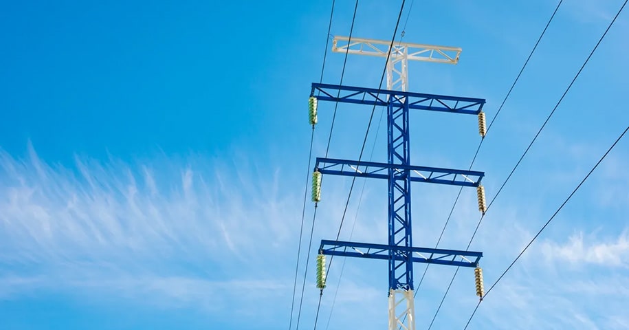 Power lines tower