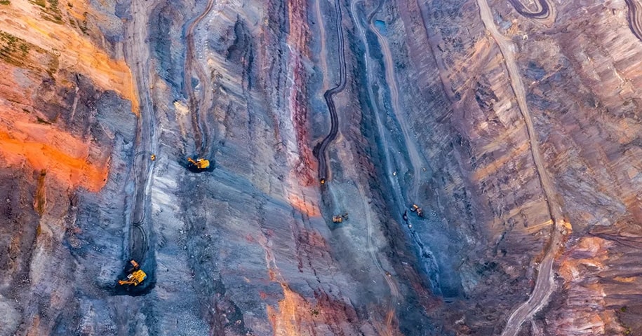 Top down view of a Mine in Western Australia