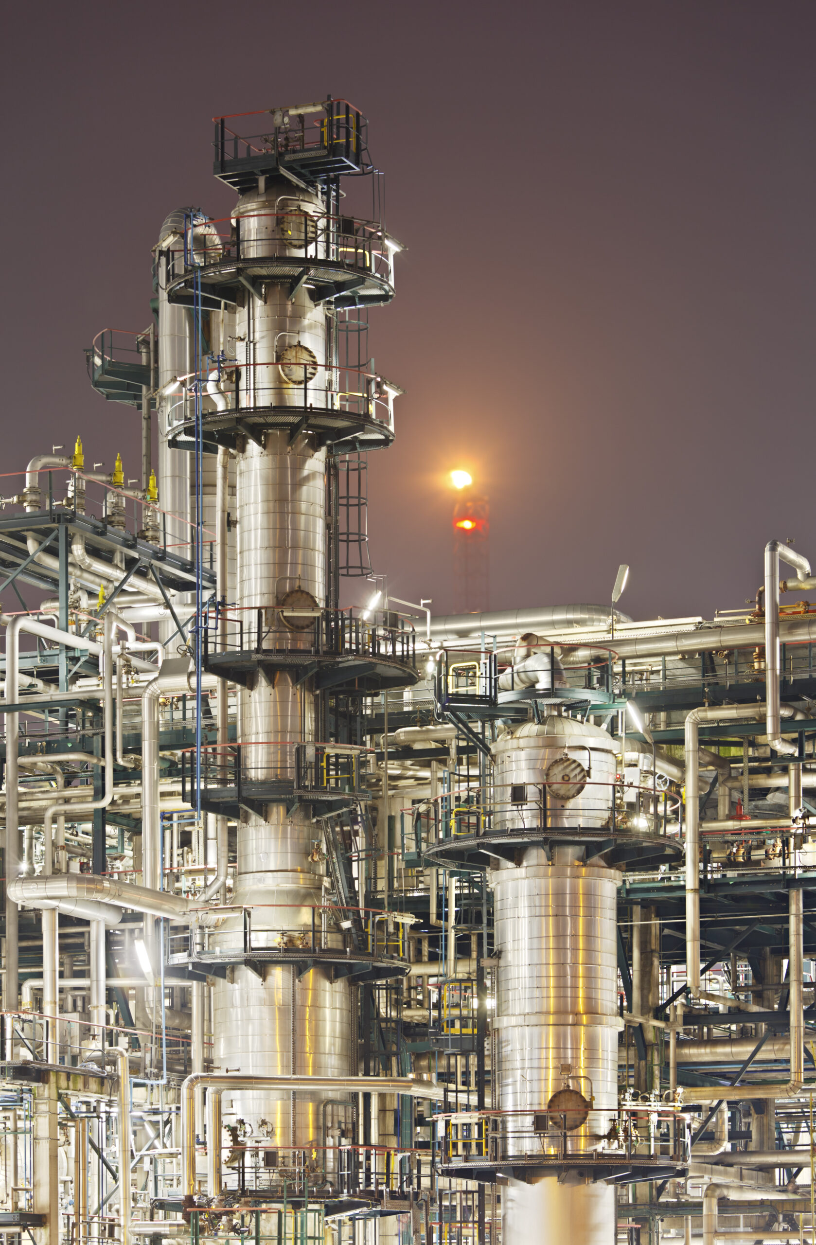 Refinery Detail At Night