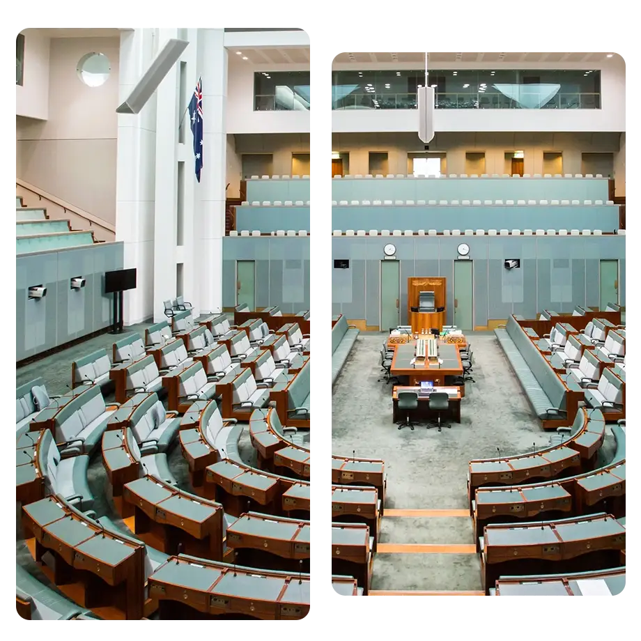government-public-service-header An empty Parliament house in Canberra