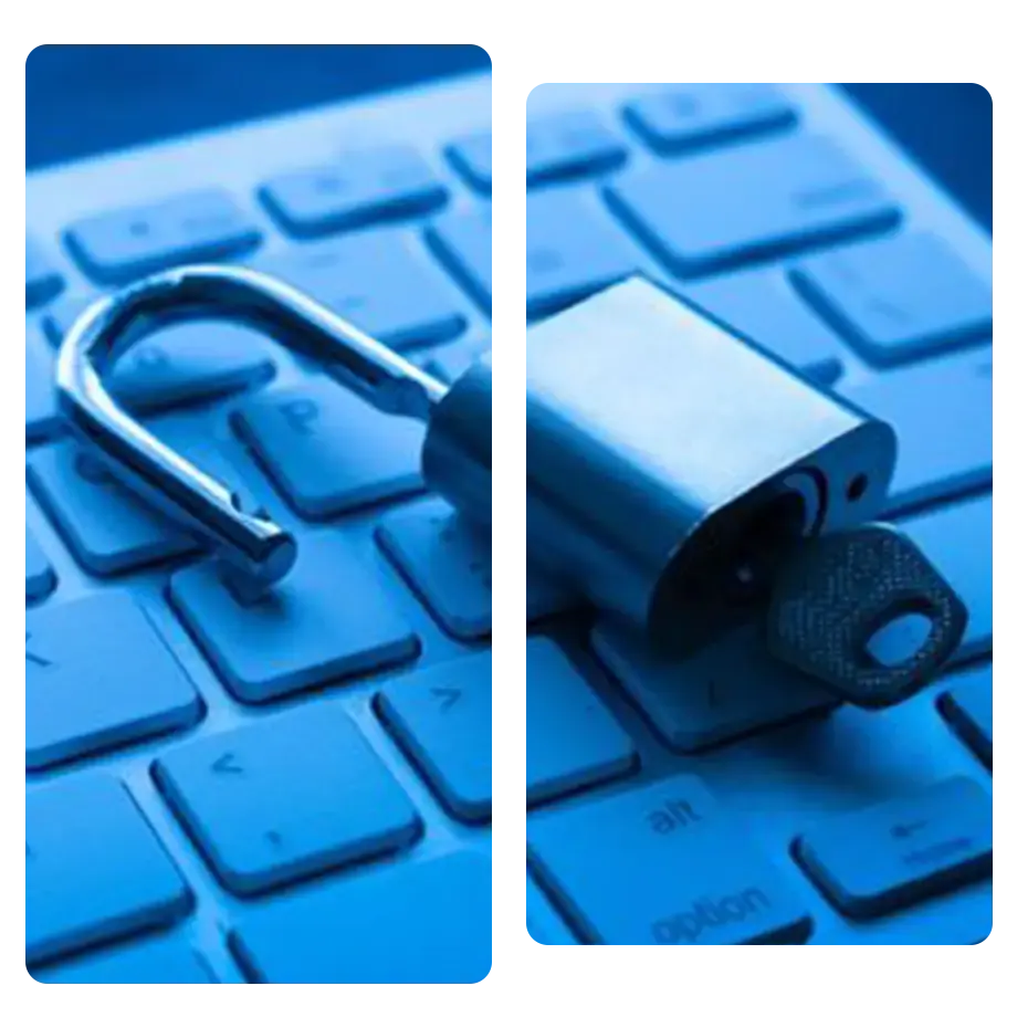Padlock on top of a keyboard